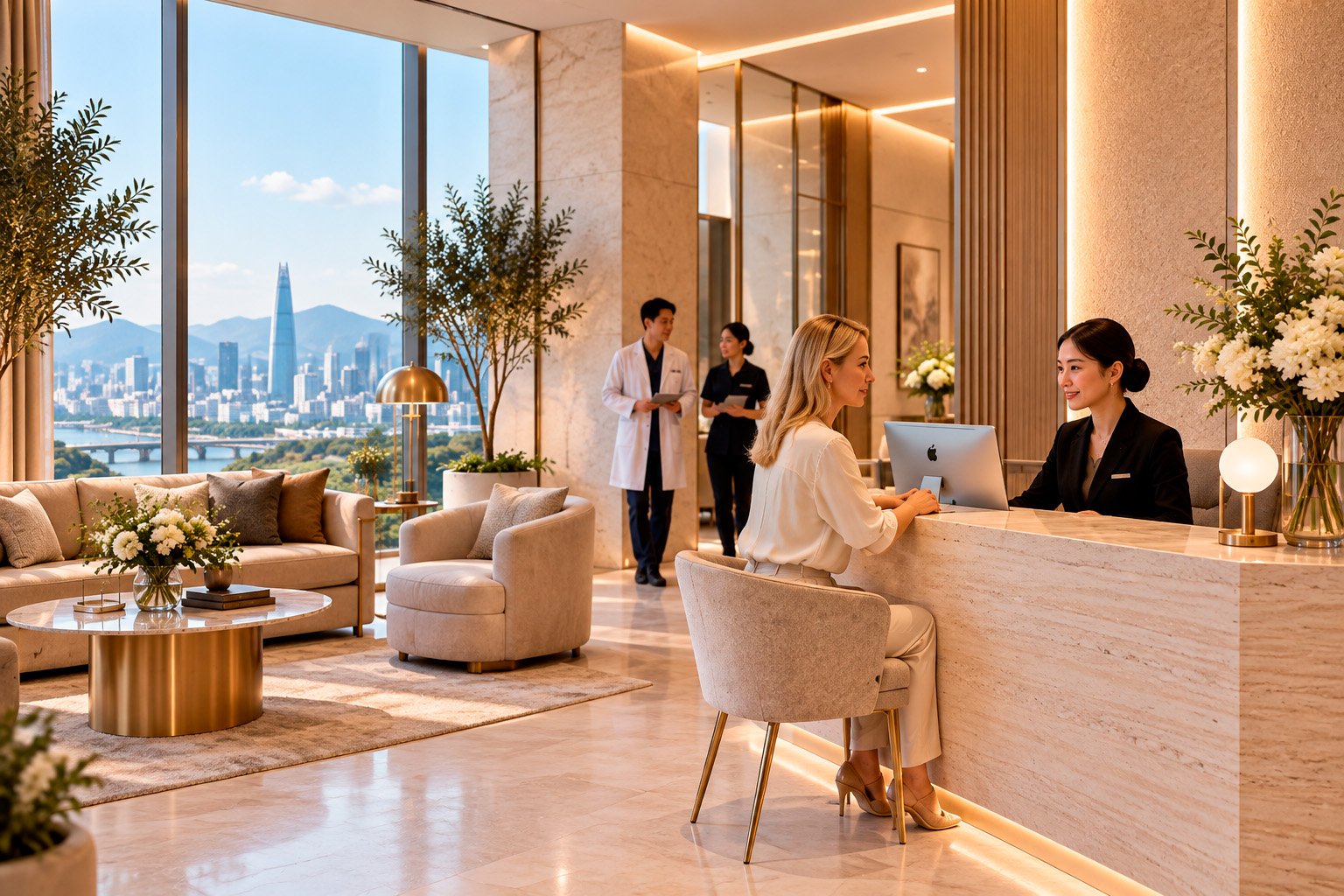 Premium Korean plastic surgery clinic interior