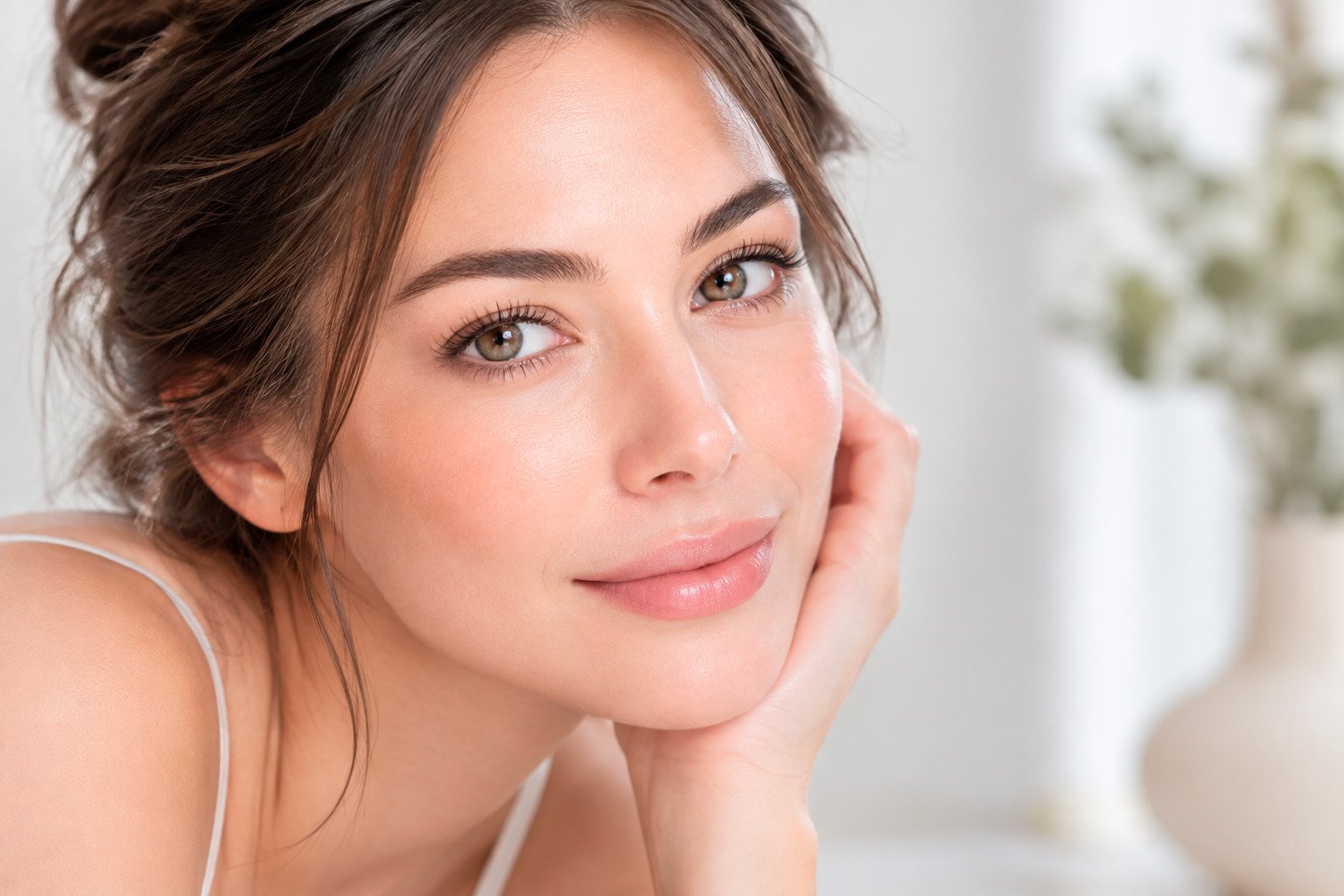 Natural beauty portrait highlighting the eyes